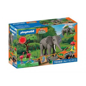 Playmobil Animals & Friends - Olifant met dierenverzorger, 72068
