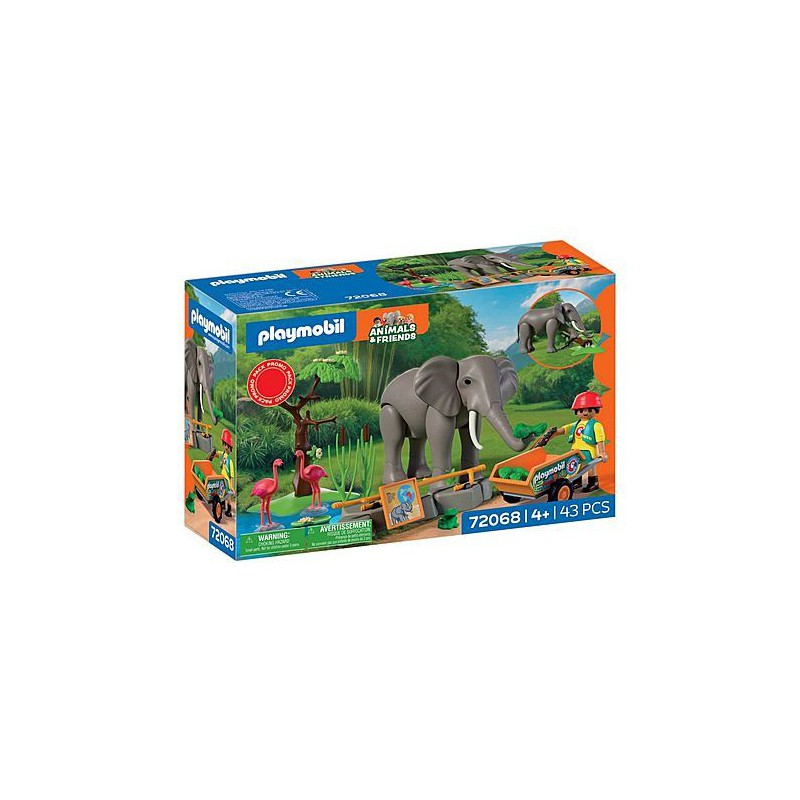 Playmobil Animals & Friends - Olifant met dierenverzorger, 72068