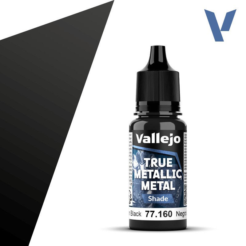 Vallejo, Obsidian Black (Shade) - 18ml - True Metallic Metal