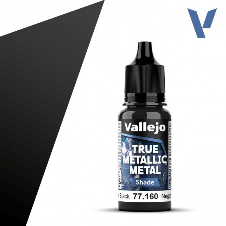 Vallejo, Obsidian Black (Shade) - 18ml - True Metallic Metal
