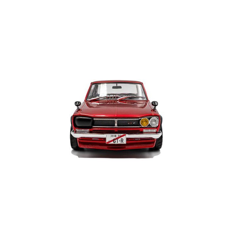 Nissan Skyline (C10) Hakosuka Solido Works '70, rood met. - 1:18 - Solido