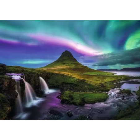 1000stukjes puzzel Ravensburger Aurora over Kirkjufell