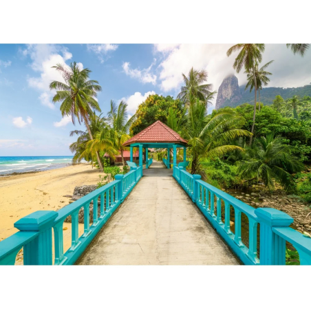 1000stukjes puzzel Ravensburger Colourful bridge in Malaysia