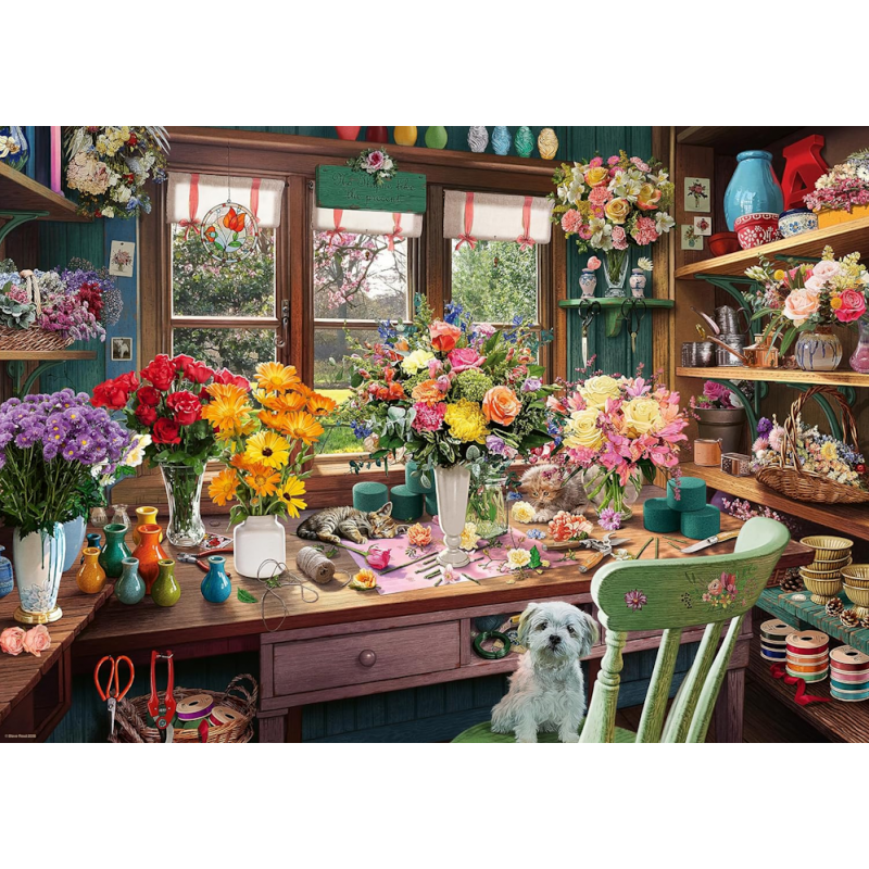 1000stukjes puzzel Ravensburger The Flower Arranger's shed