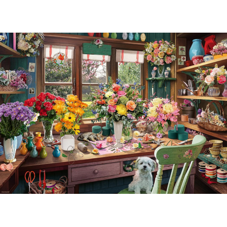 1000stukjes puzzel Ravensburger The Flower Arranger's shed