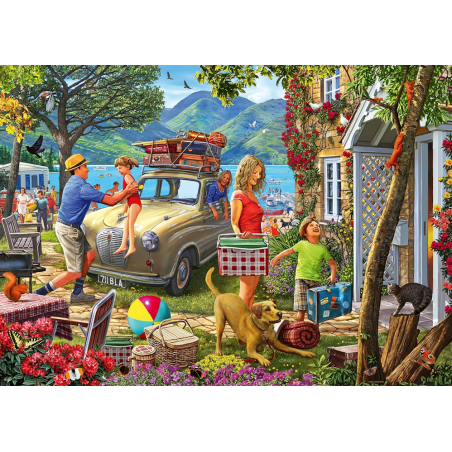 1000stukjes puzzel Ravensburger Holiday Cottage