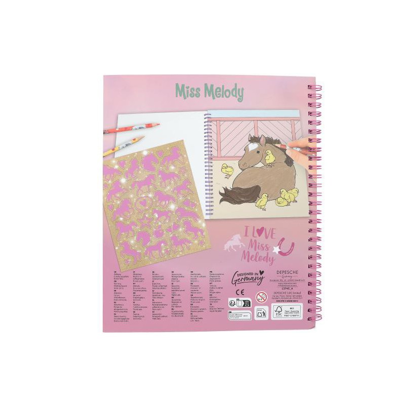 Miss Melody kleurboek met pailletten 13745