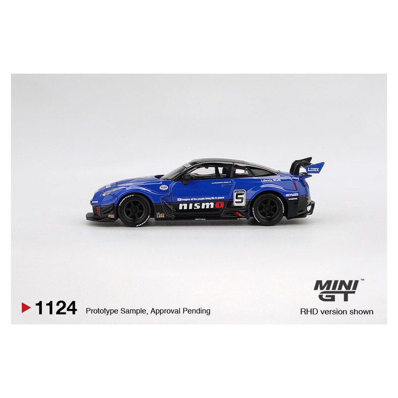 Nissan GTR R35 LB-Silhouette Works 5 GT '25, blauw (1124) - Mini GT