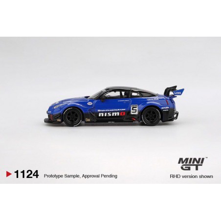 Nissan GTR R35 LB-Silhouette Works 5 GT '25, blauw (1124) - Mini GT