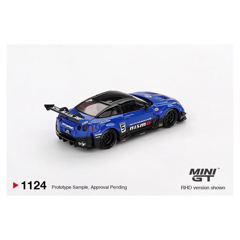 Nissan GTR R35 LB-Silhouette Works 5 GT '25, blauw (1124) - Mini GT