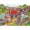 Canal Boat Blooms (1000) Gibsons puzzel