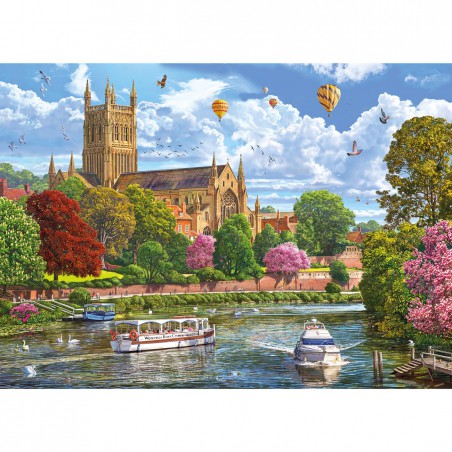 Worcester from the River, (1000) Gibsons puzzel
