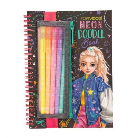 TOPModel neon Doodle kleurboek met neon stiften 13217