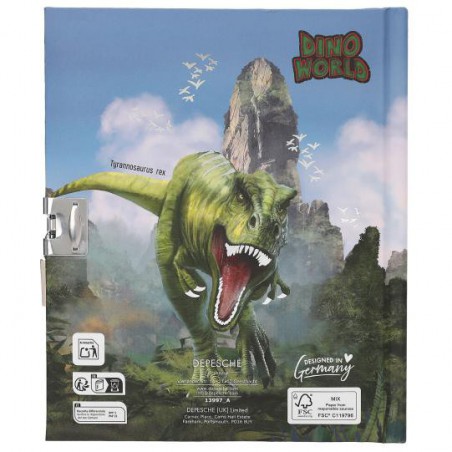 Dino World dagboek met slot 13997
