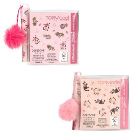 TOPModel mini schrijfblok met pen FUR EVER FRIENDS 13885