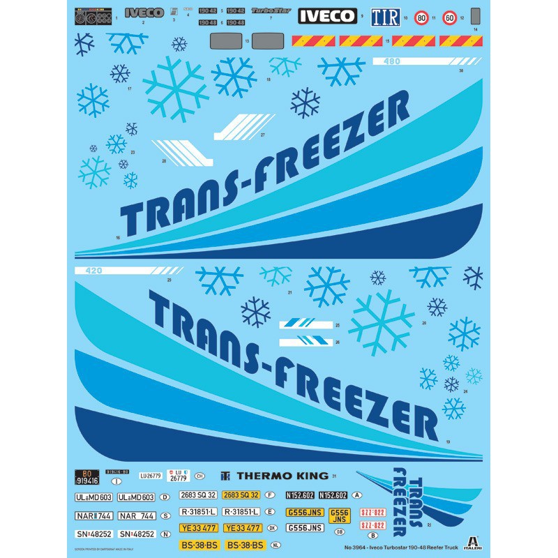 Iveco TURBOSTAR 190.48 reefer truck 1:24, Italeri