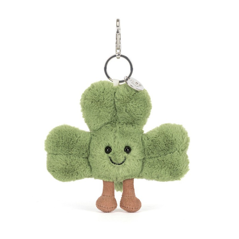 Amuseables Siofra shamrock bag charm, Jellycat