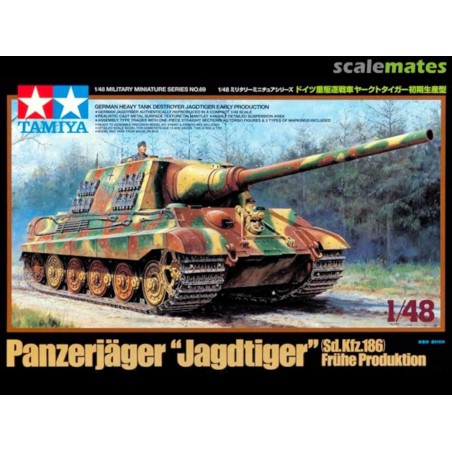 WWII DT.SCHW.PZ Jagdtiger Fruhe Produktion 1:48, Tamiya