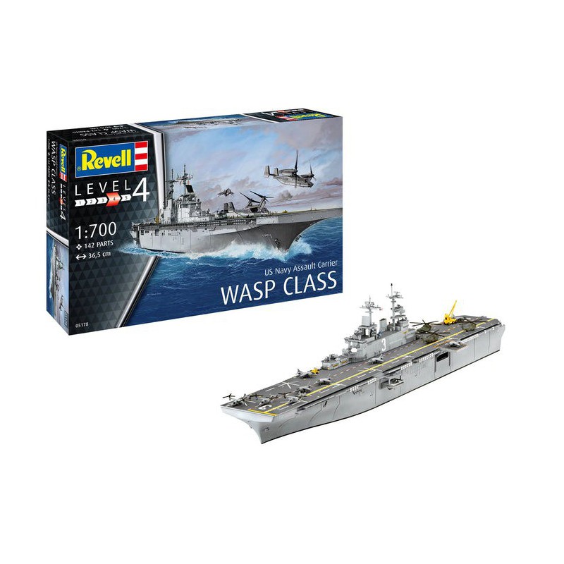 US Navy Assault Carrier WASP Class 1:700, Revell, 05178