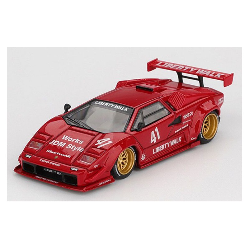 Lamborghini Countach Liberty Walk '25, rood (1100) (blister verpakking)