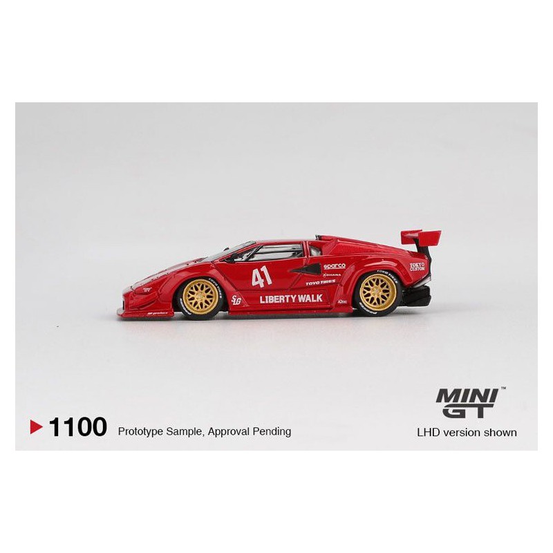 Lamborghini Countach Liberty Walk '25, rood (1100) (blister verpakking)