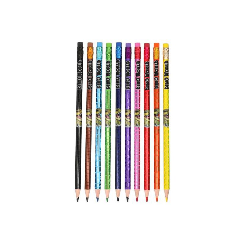 Dino World uitgumbare kleurpotloden 13530