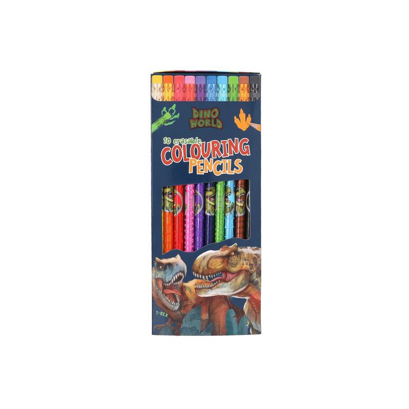 Dino World uitgumbare kleurpotloden 13530