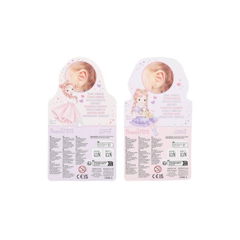 Princess Mimi sticker oorbellen 13568