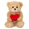 Hermann Teddy  - Teddybeer met hartje, beige, 20 cm