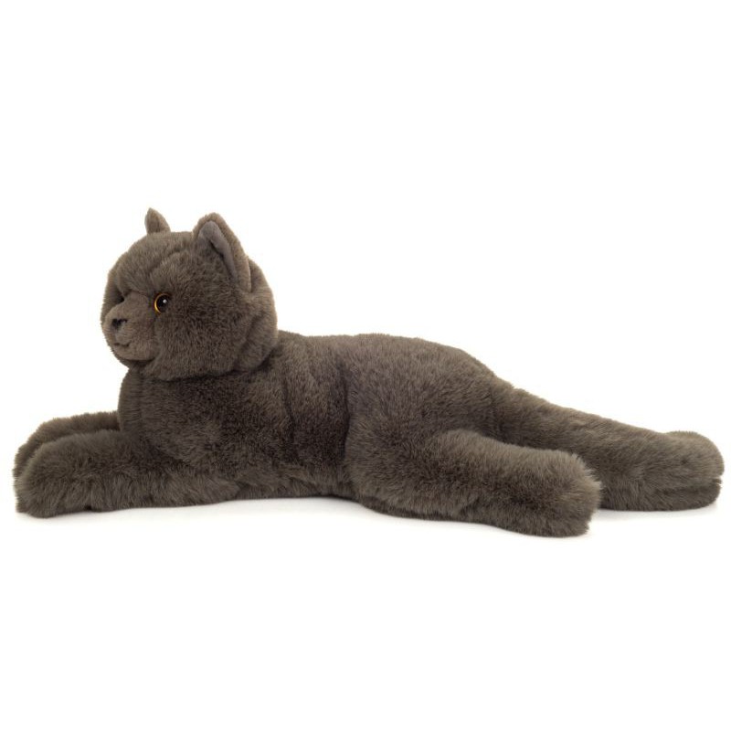 Hermann Teddy  - Chartreux kat liggend 36 cm