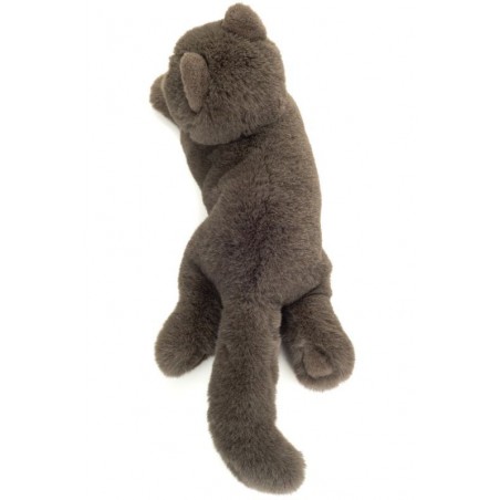Hermann Teddy  - Chartreux kat liggend 36 cm