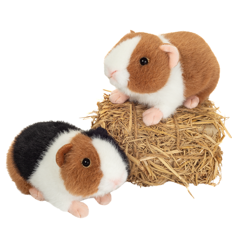 Hermann Teddy  - Lichtbruine en witte cavia, 19 cm