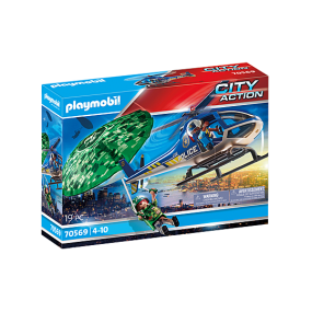 Playmobil City Action - Politiehelikopter: parachute-achtervolging, 70569