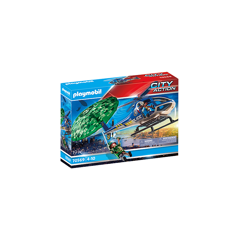 Playmobil City Action - Politiehelikopter: parachute-achtervolging, 70569