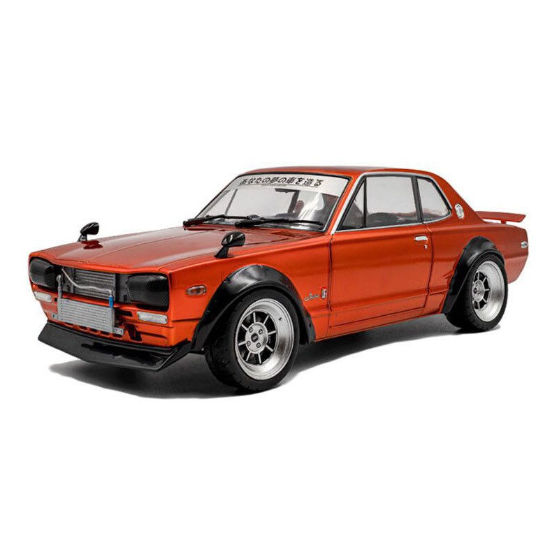 Nissan Skyline (C10) Hakosuka Solido Works '70, oranje - 1:18 - Solido