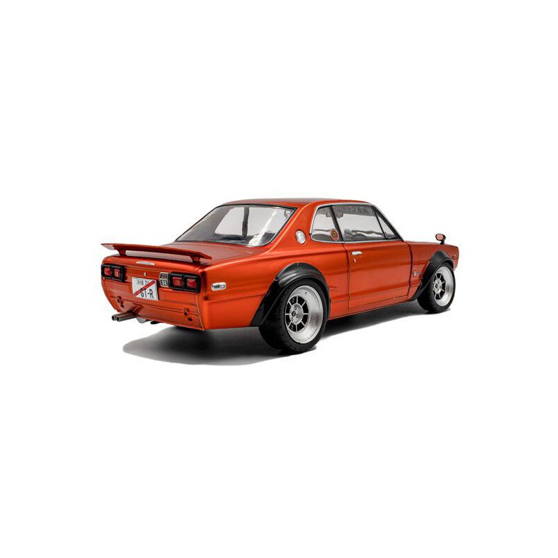 Nissan Skyline (C10) Hakosuka Solido Works '70, oranje - 1:18 - Solido