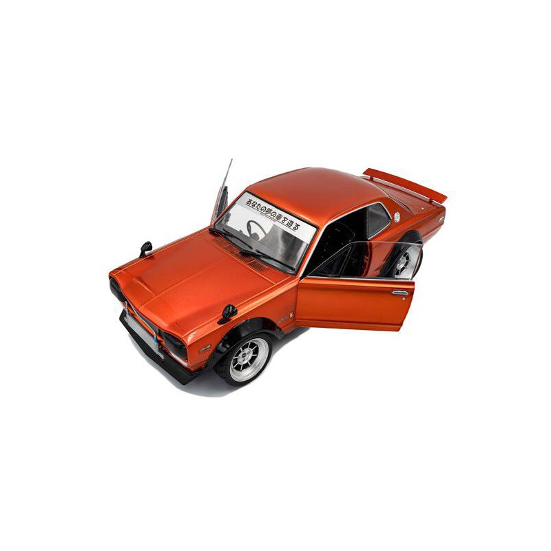 Nissan Skyline (C10) Hakosuka Solido Works '70, oranje - 1:18 - Solido