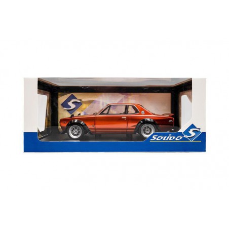 Nissan Skyline (C10) Hakosuka Solido Works '70, oranje - 1:18 - Solido