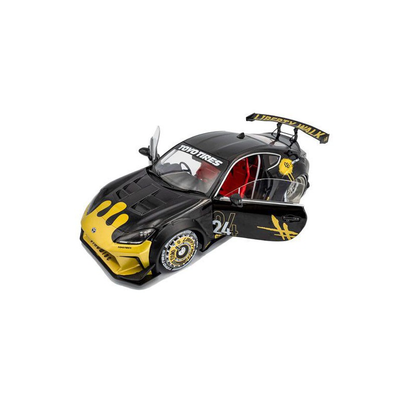 Toyota GR86 Liberty Walk body Kit '24, zwart/goud - 1:18 - Solido