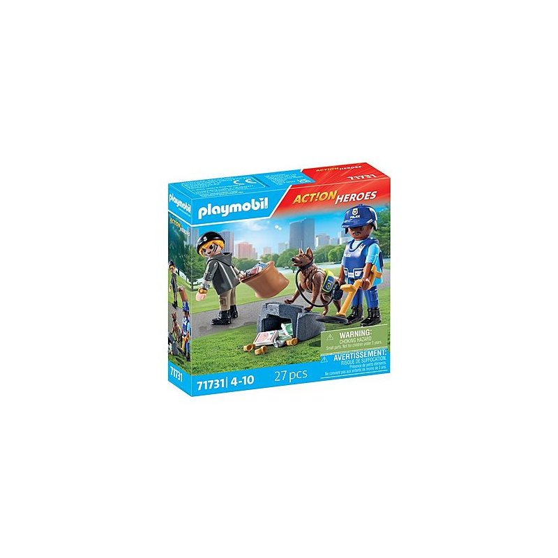 Playmobil City Action - Politiehond met boef, 71731