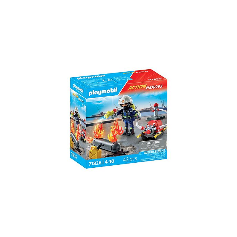 Playmobil City Action - Brandweerman met waterpomp, 71826