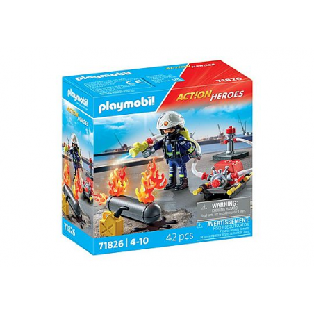 Playmobil City Action - Brandweerman met waterpomp, 71826