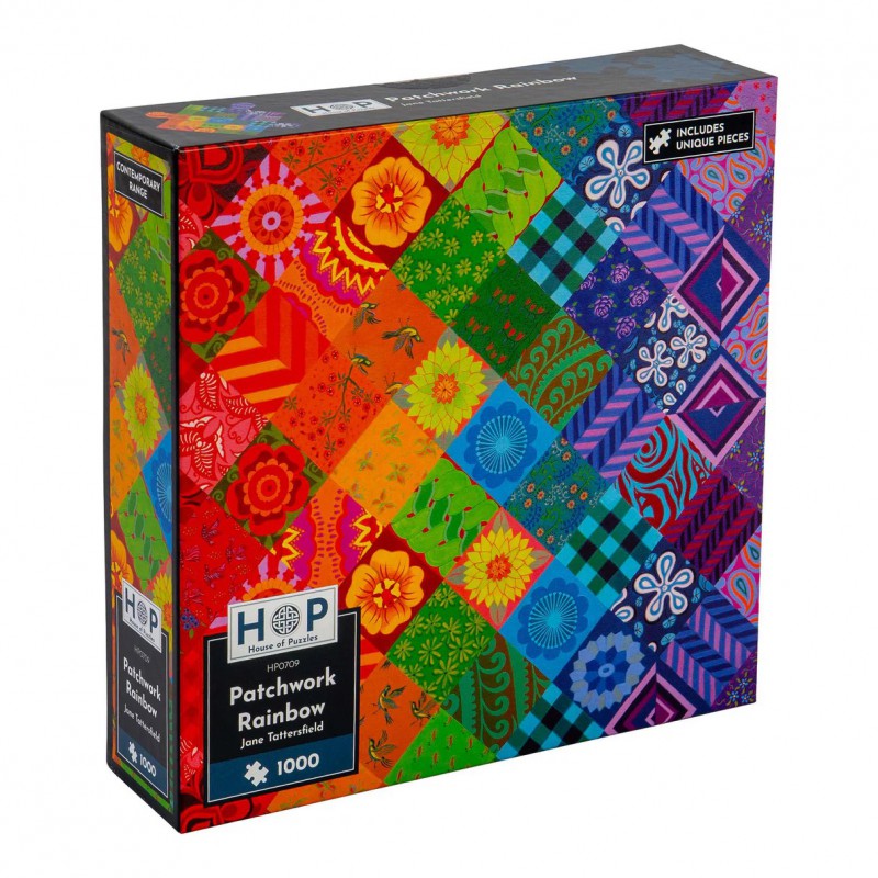 Patchwork rainbow, House of Puzzles 1000 stukjes