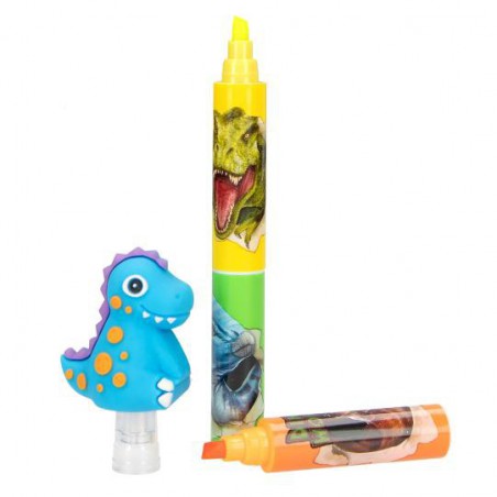 Dino World tekstmarker met dino topper 13037