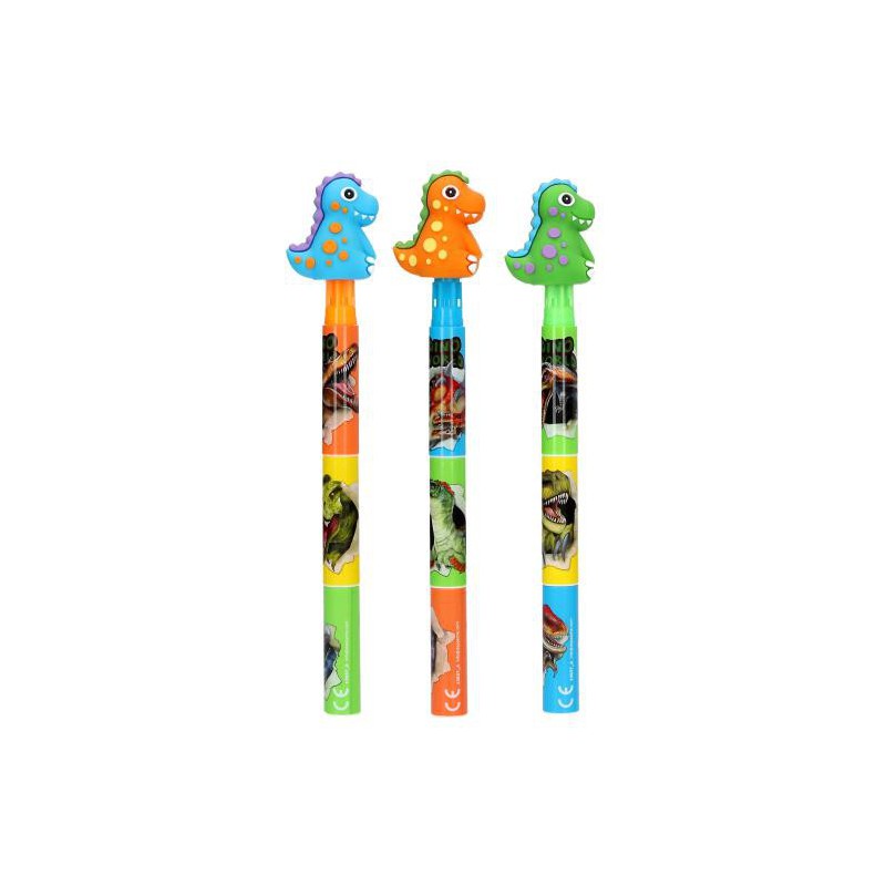 Dino World tekstmarker met dino topper 13037