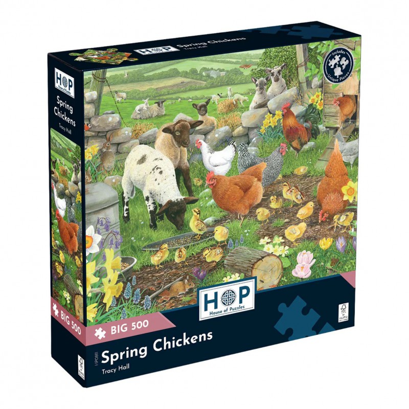 Spring chickens House of Puzzels 500 XL stukjes