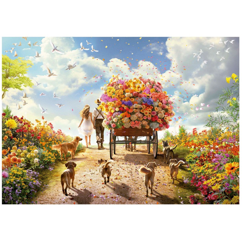 Carrying Flowers  Educa Puzzel 1000stukjes   Afm. 48x68cm