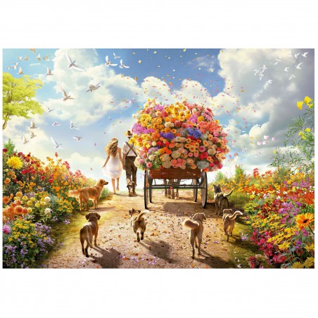 Carrying Flowers  Educa Puzzel 1000stukjes   Afm. 48x68cm