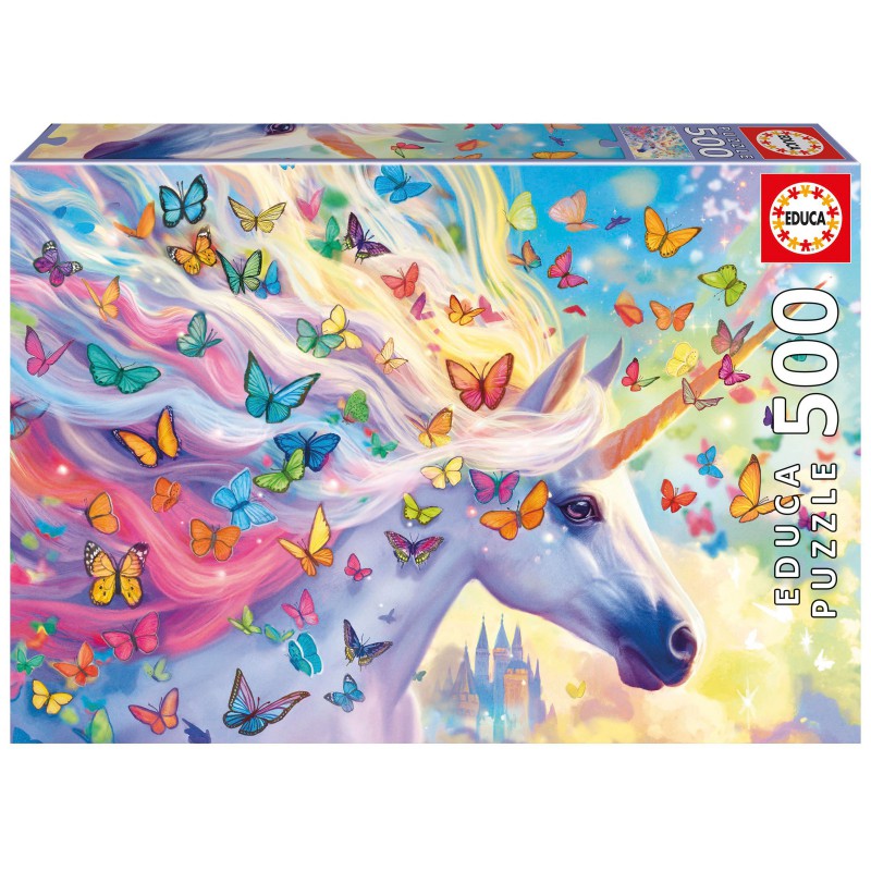 Rainbow unicorn, Educa 500stukjes