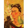 Zelfportret met aap en papegaai, Frida Kahlo 1000stukjes, eurographics puzzel